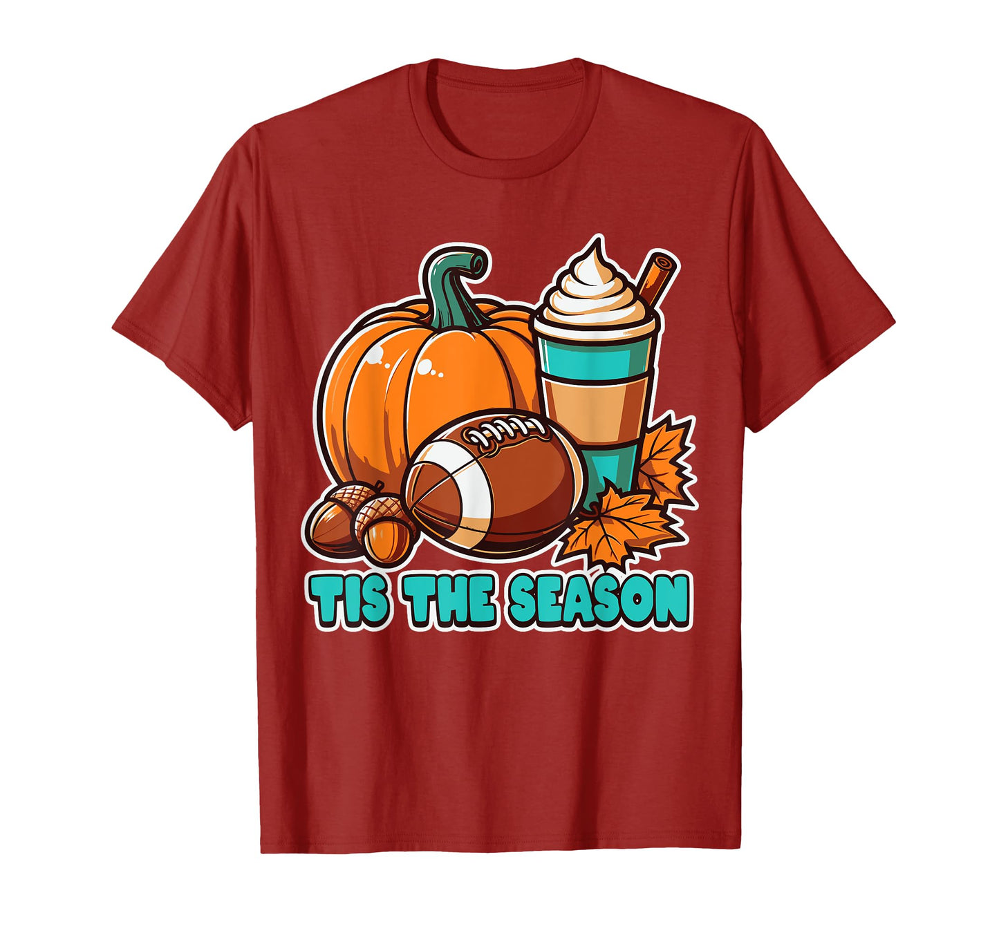 Tis the Season Fall Football Pumpkin Spice lovers Autumn T-Shirt