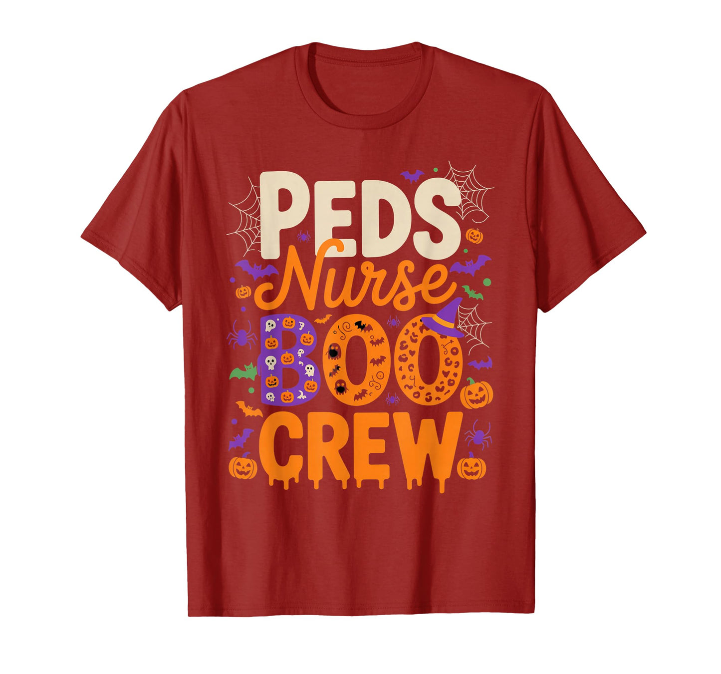 Peds Nurse Boo Crew Halloween Spooky Outfit Pediatric Nurses T-Shirt