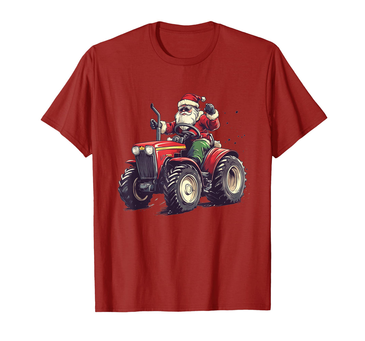 Tractor Adventures with Farmer Santa Claus for Man and Woman T-Shirt