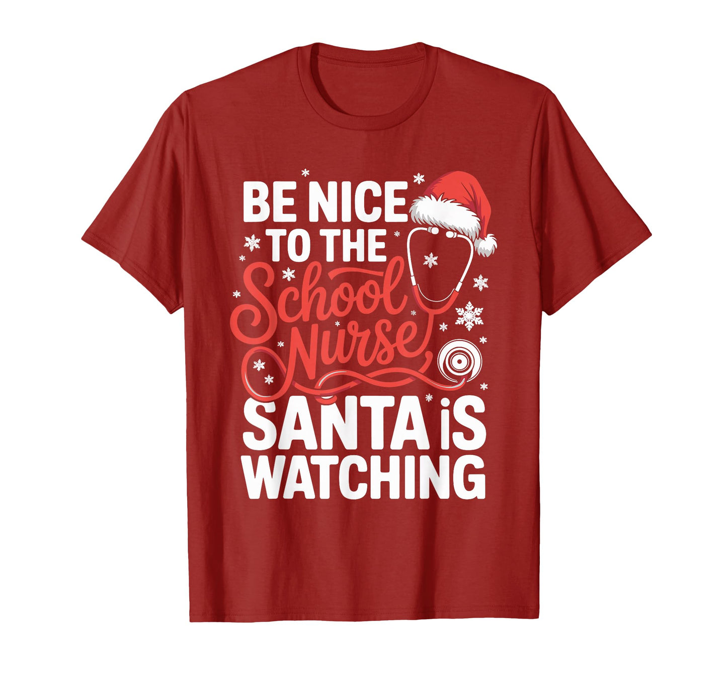 Funny School Nurse Christmas Nursing Humor Xmas T-Shirt