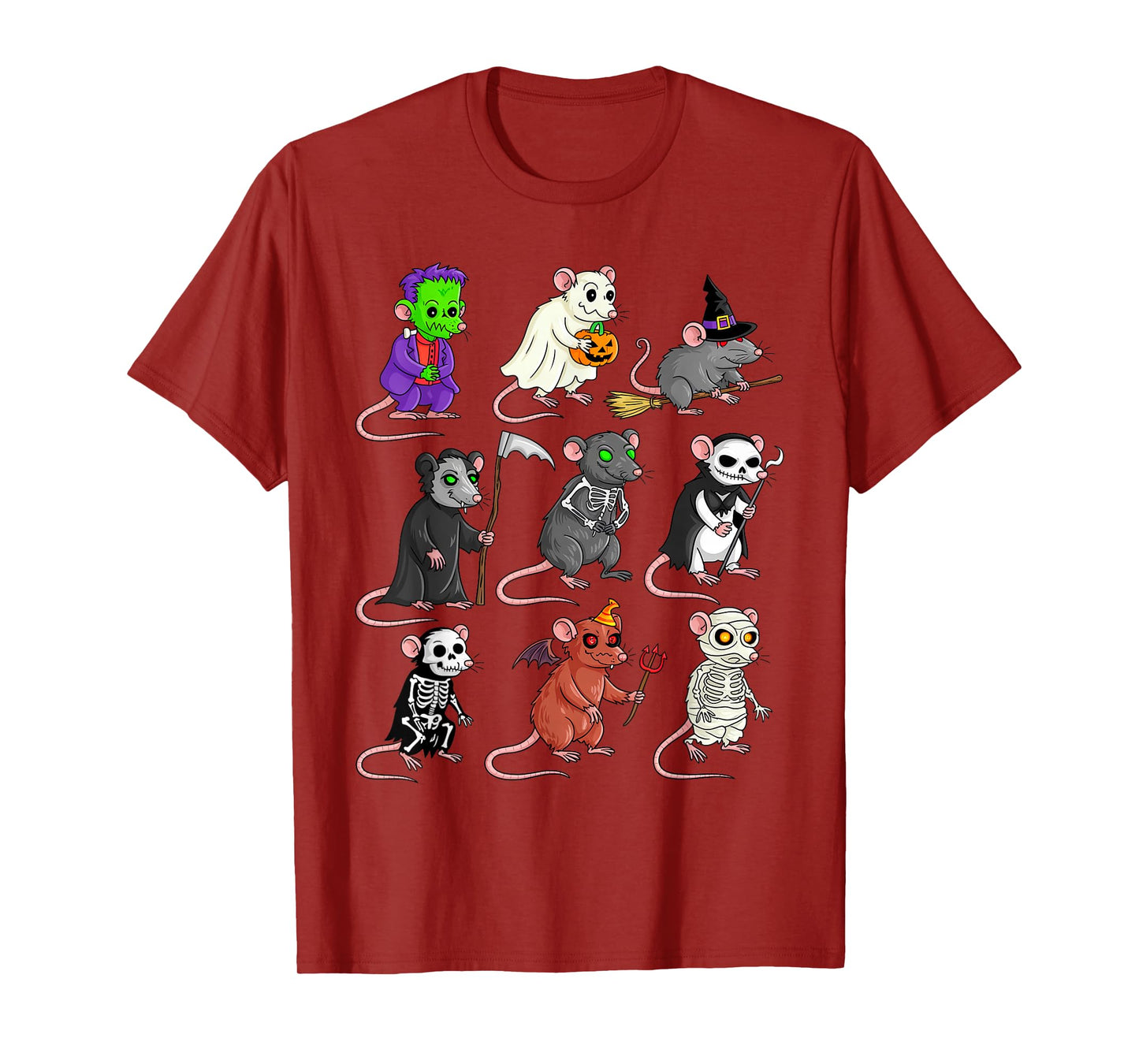 Rat Spooky Witch Boo Zombie Rat Halloween Boys & Girls T-Shirt