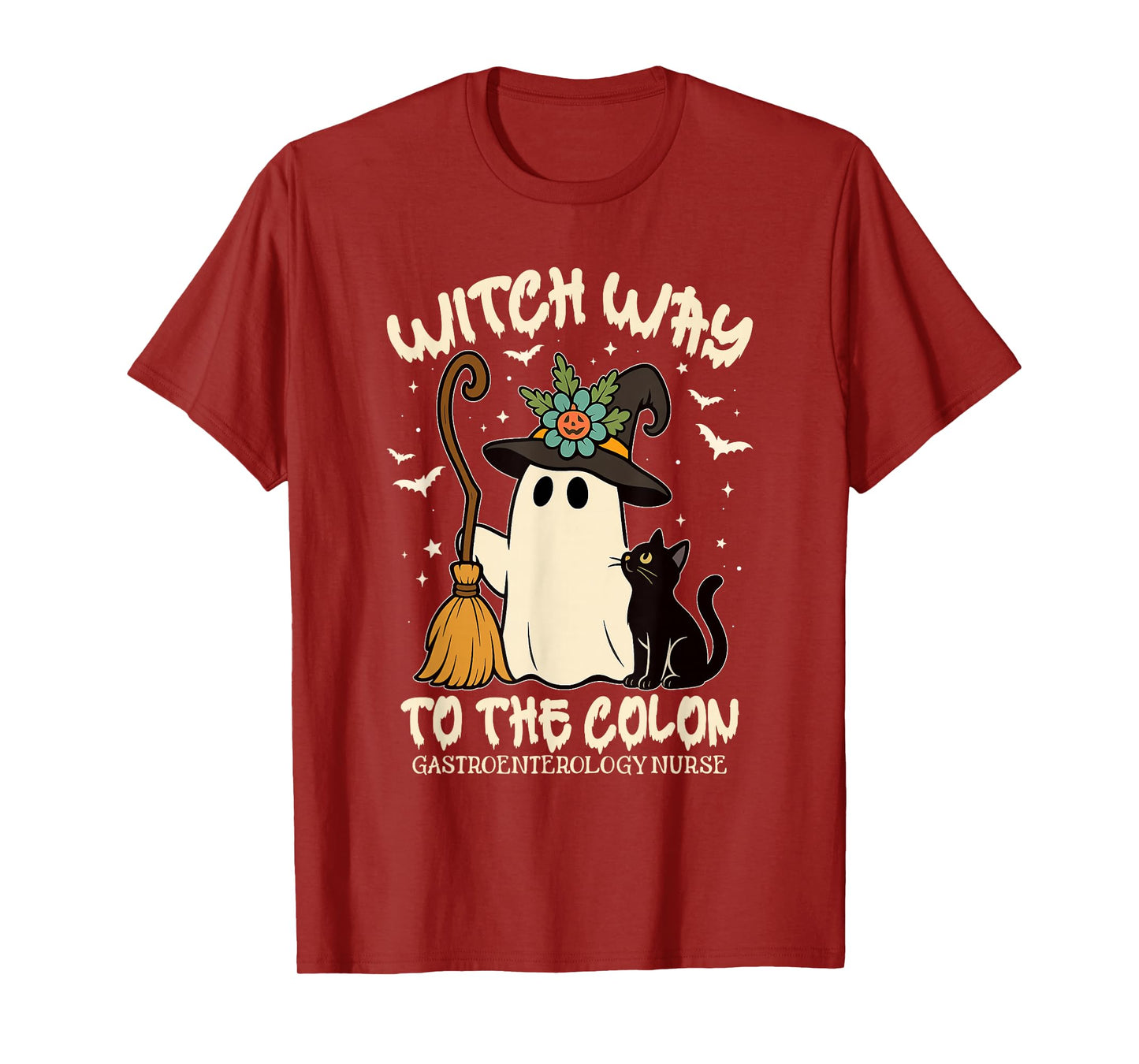 Gastroenterology Nurse Halloween Endo Nurse Ghost Endoscopy T-Shirt