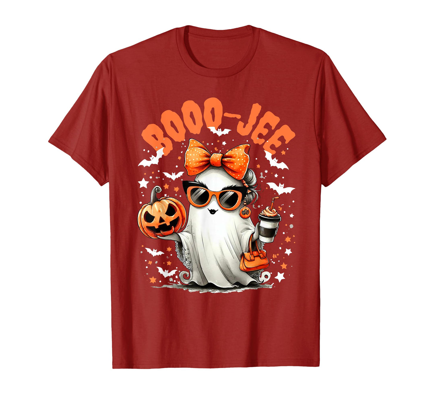 Boo-Jee Trick Or Treat Spooky Ghost Jack O Lantern Halloween T-Shirt