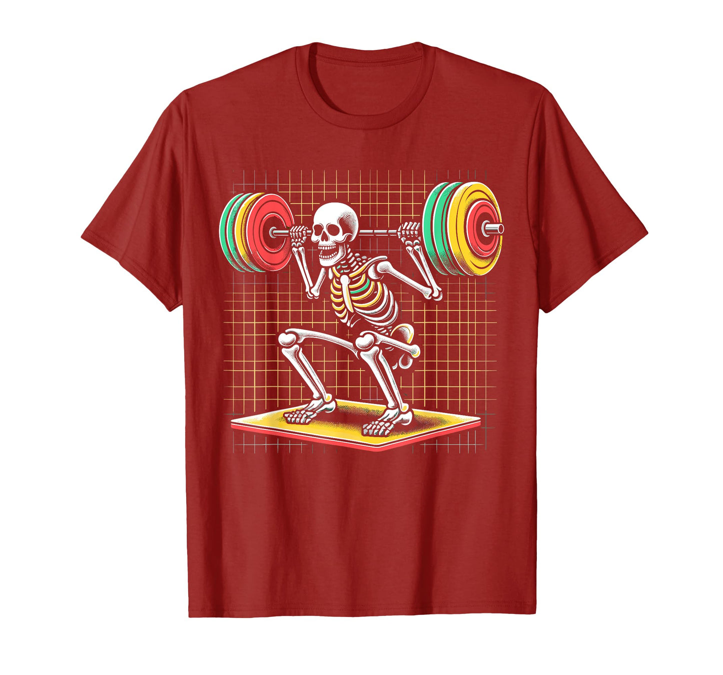 Skeleton Lifting Gym Workout T-Shirt