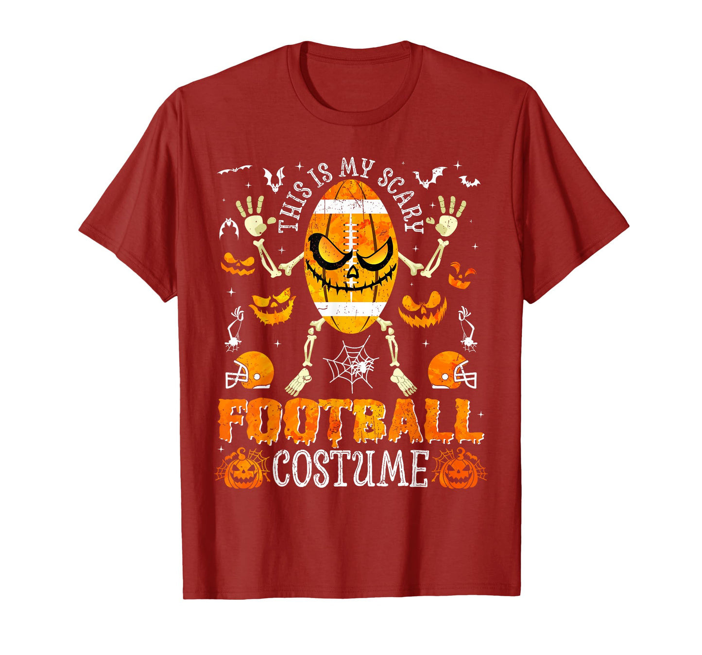 This is My Scary Football Costume Halloween Skeleton Lover T-Shirt