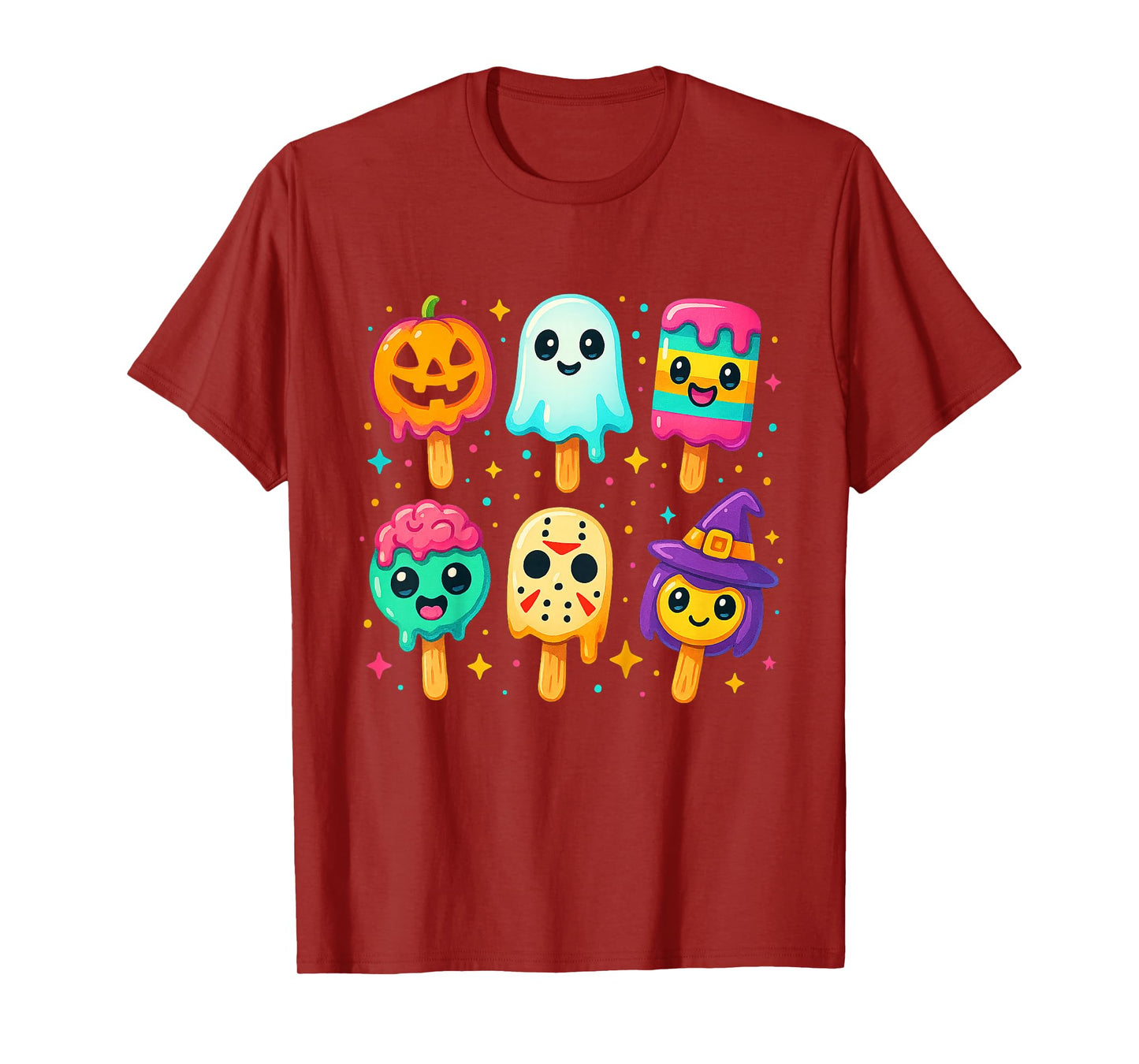 Funny Horror Ice Cream Pops Summerween Halloween Candy Kids T-Shirt