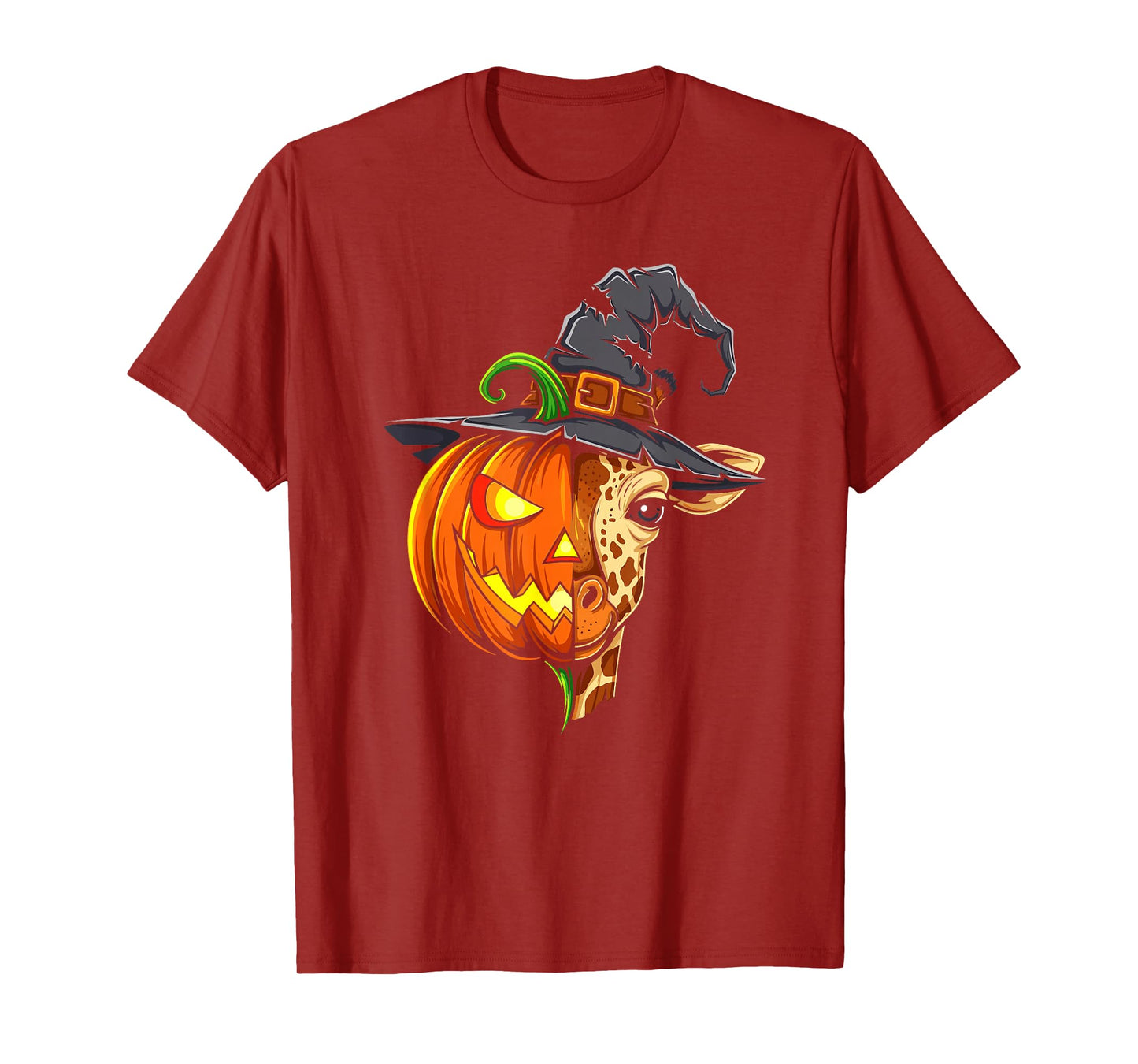 Giraffe Pumpkin Jack O Lantern Halloween Kids Mens Womens T-Shirt