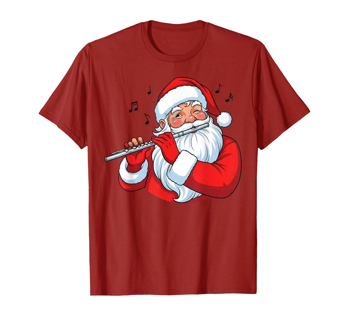 Christmas Flute Player Cute Santa Xmas Boys Girls Men Kids T-Shirt