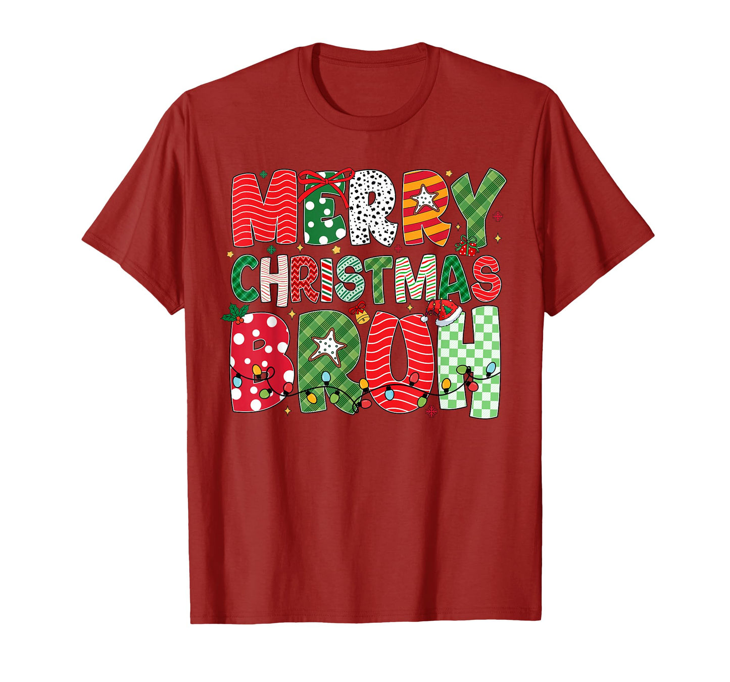 Merry Christmas Bruh Funny Matching Family Men Women Kids T-Shirt