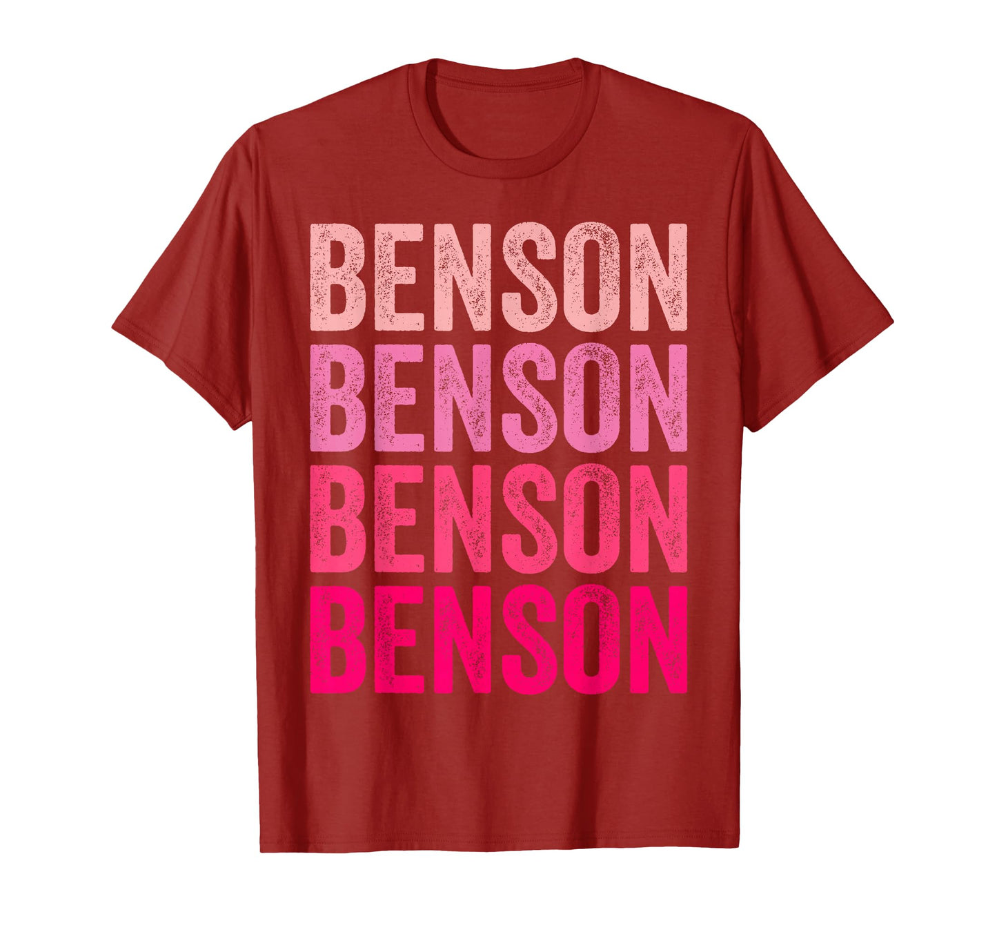 Benson Personalized Name Vintage Retro Girls Woman Man T-Shirt
