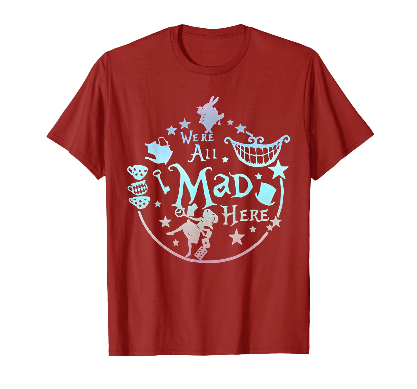 We're All Mad Here Vintage Adventures Vacation Funny Holiday T-Shirt