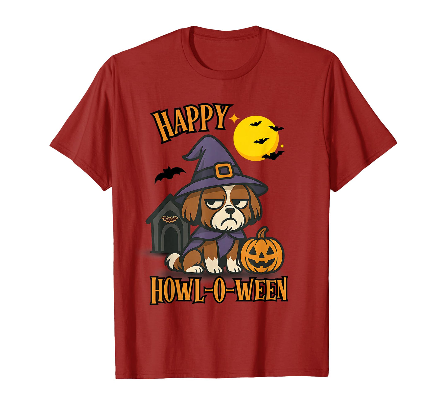 Happy Howloween Shih Tzu Side Eye Funny Dog Shirt T-Shirt