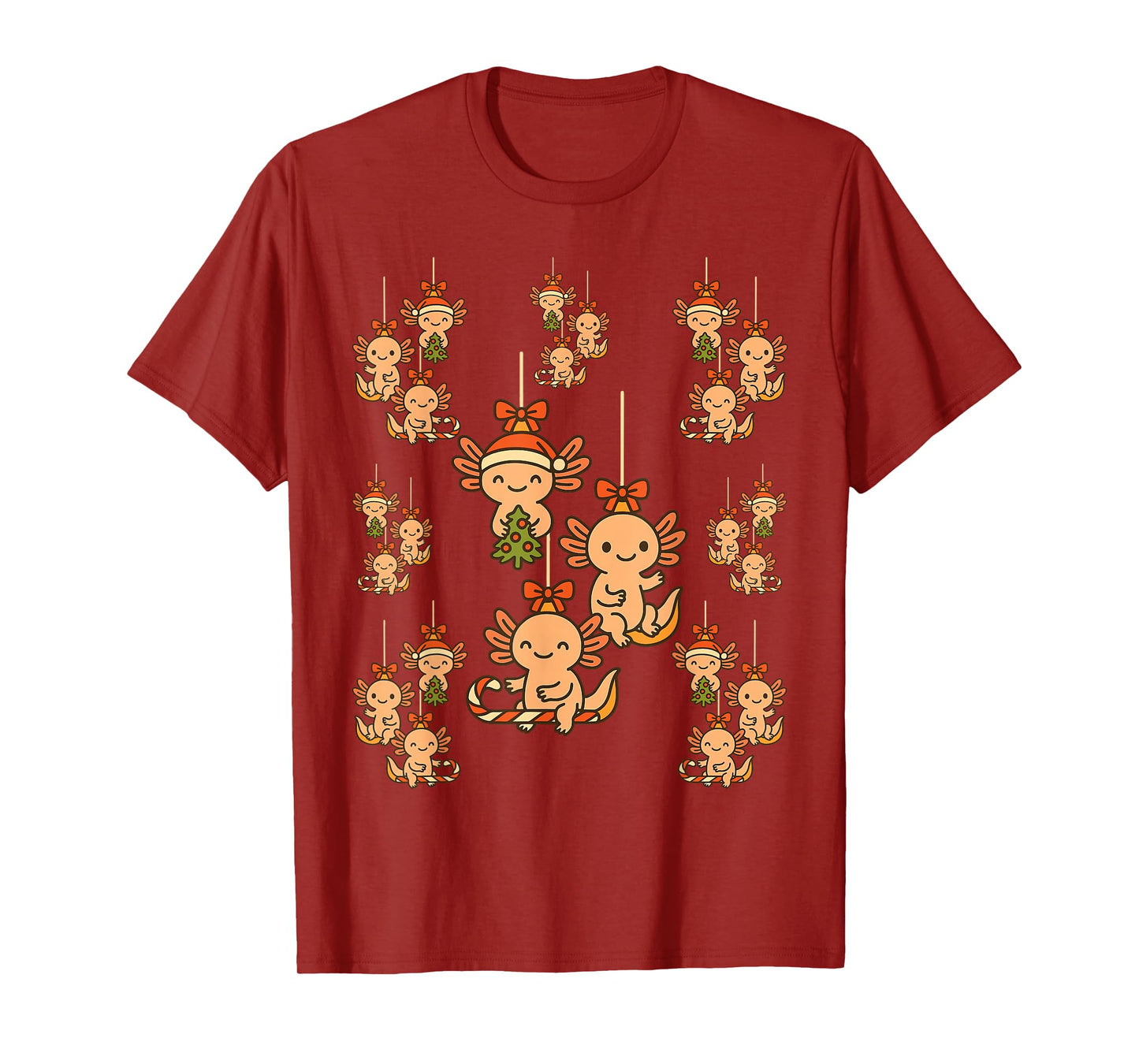 Funny Christmas Axolotl Ornament Style Holiday T-Shirt