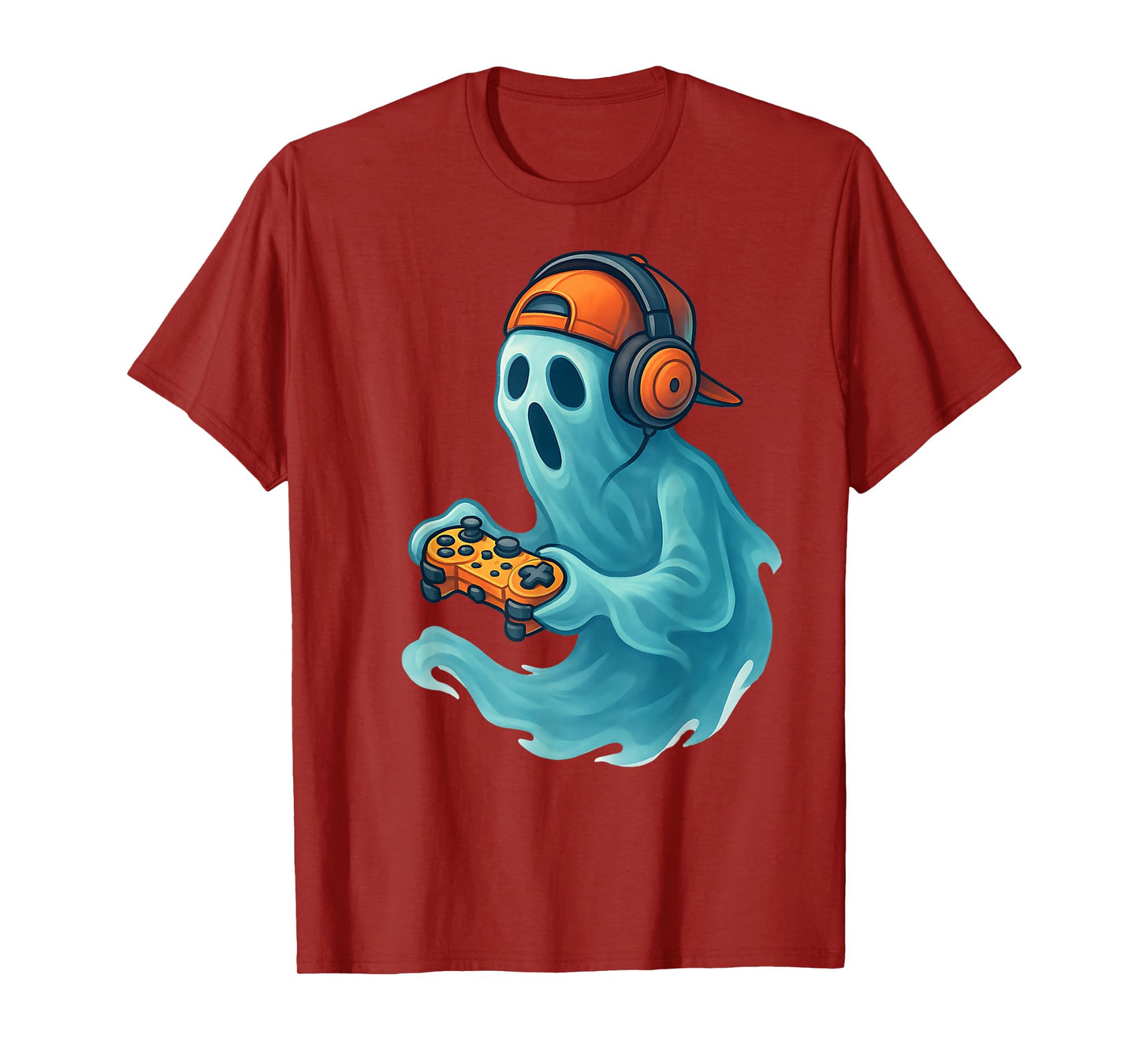 Halloween Boys Kids Khost Gamer Scary Costume Gaming Men T-Shirt