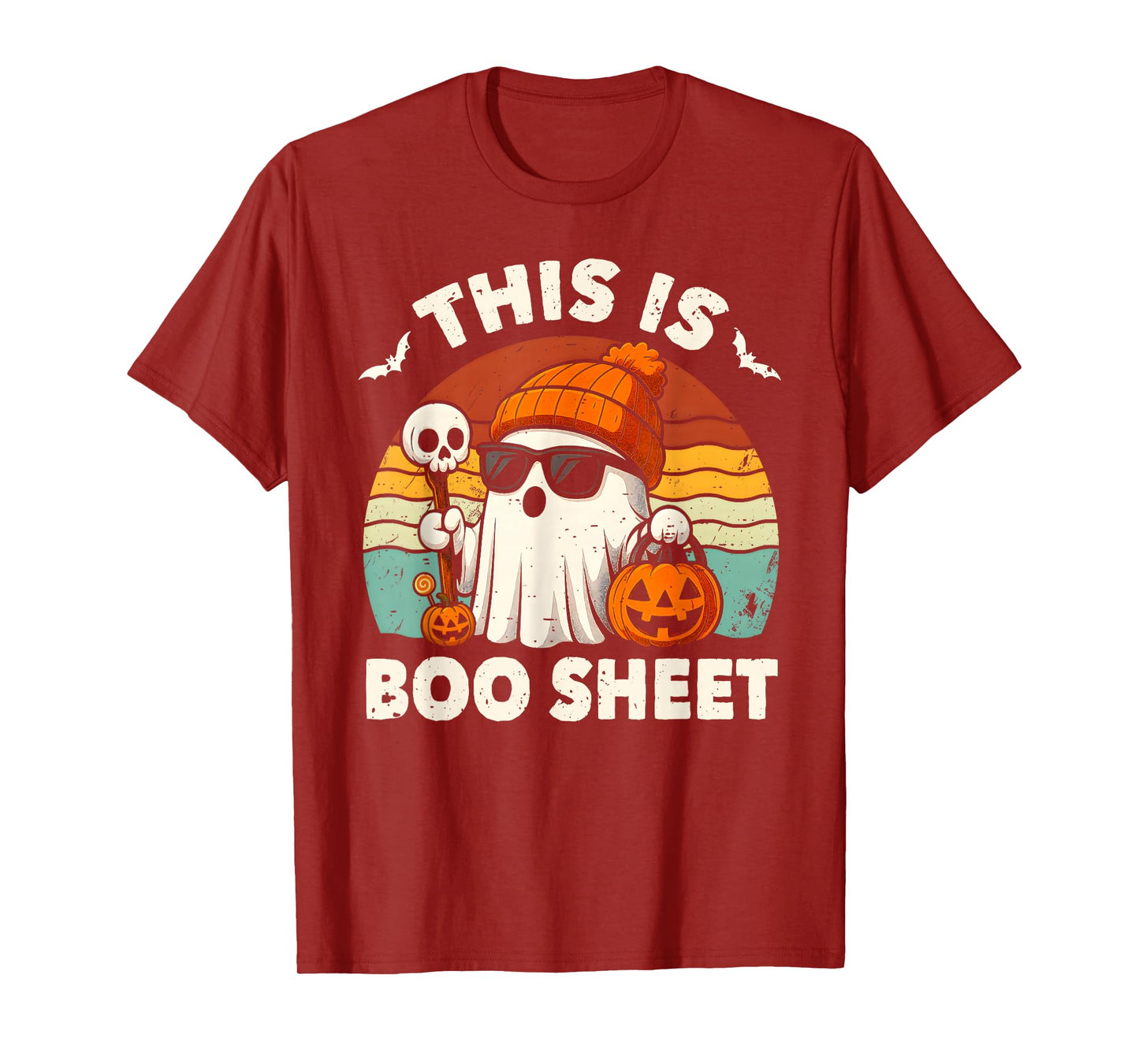 This is Boo Sheet Ghost Retro Halloween Costume Men Women T-Shirt