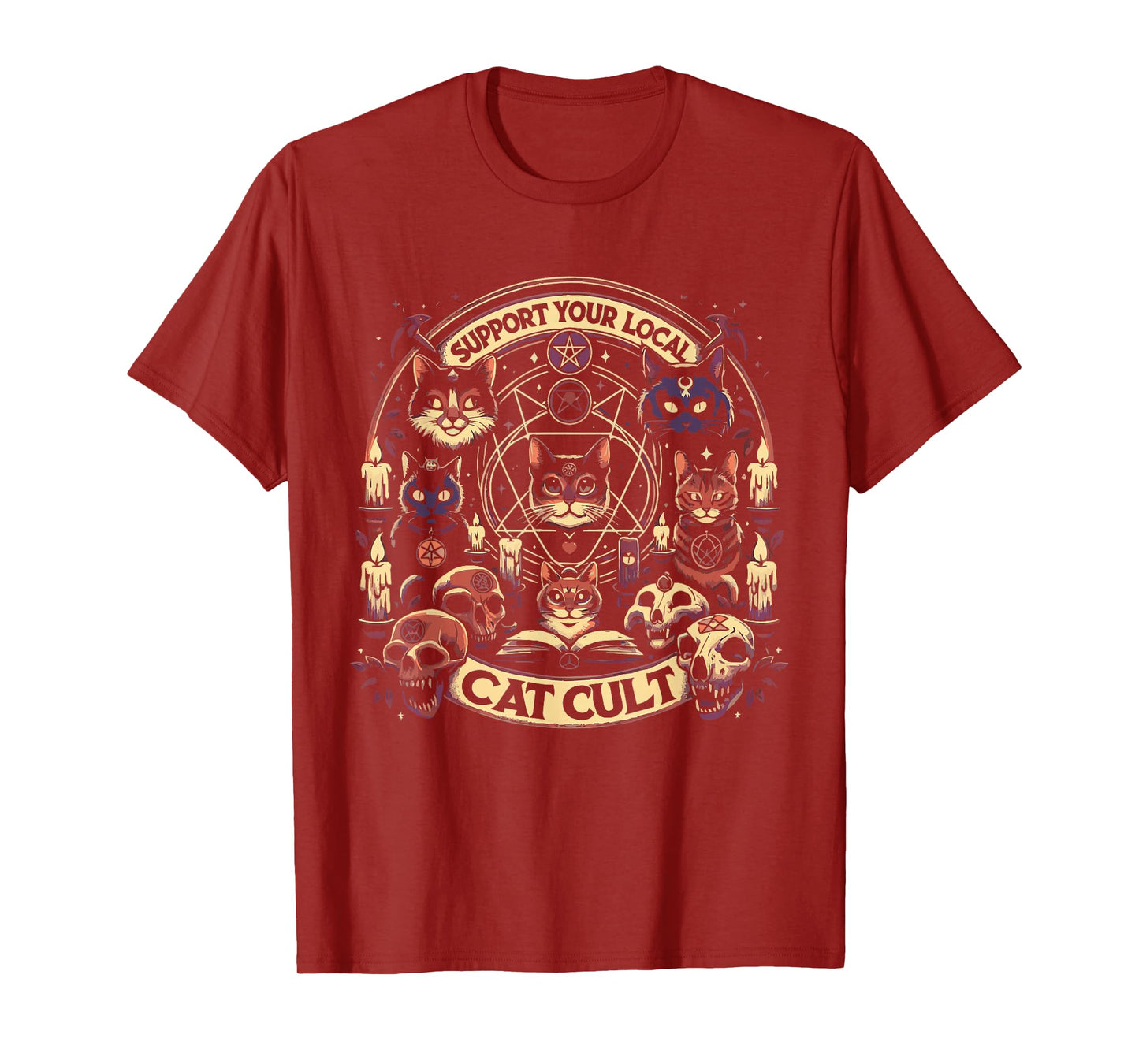 Funny Support Your Local Cat Cult Tee Shirt T-Shirt