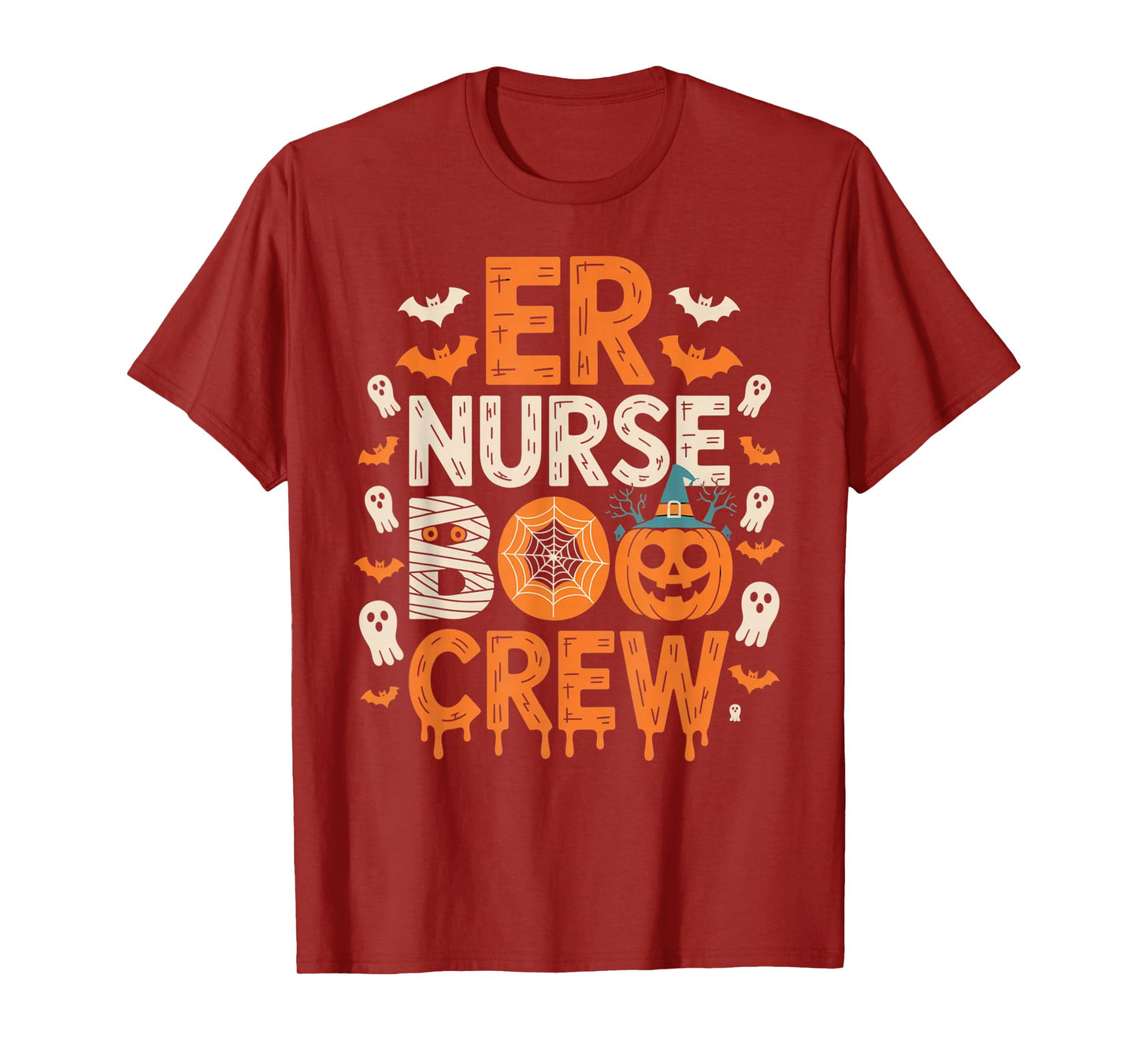 ER Nurse Boo Crew Halloween Matching Spooky Outfit T-Shirt