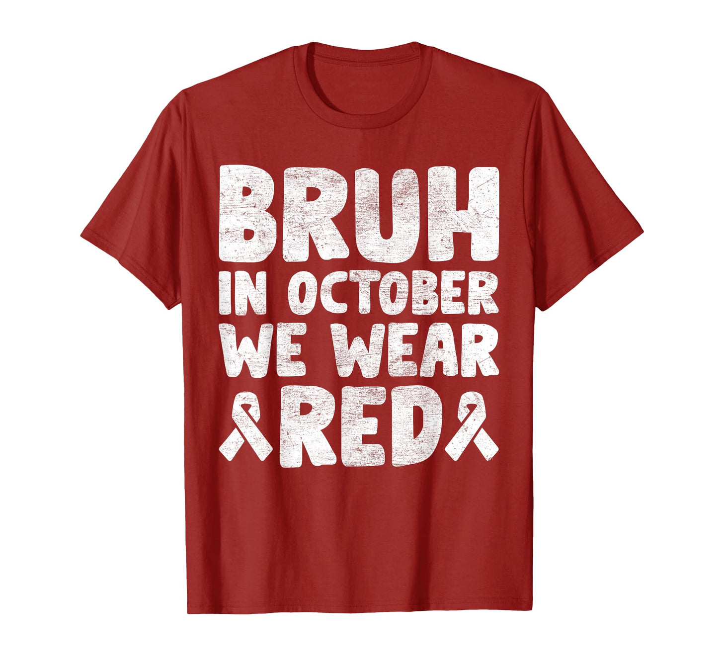 Red Ribbon Week Shirt for Kids Boys Bruh In October Wear Red T-Shirt