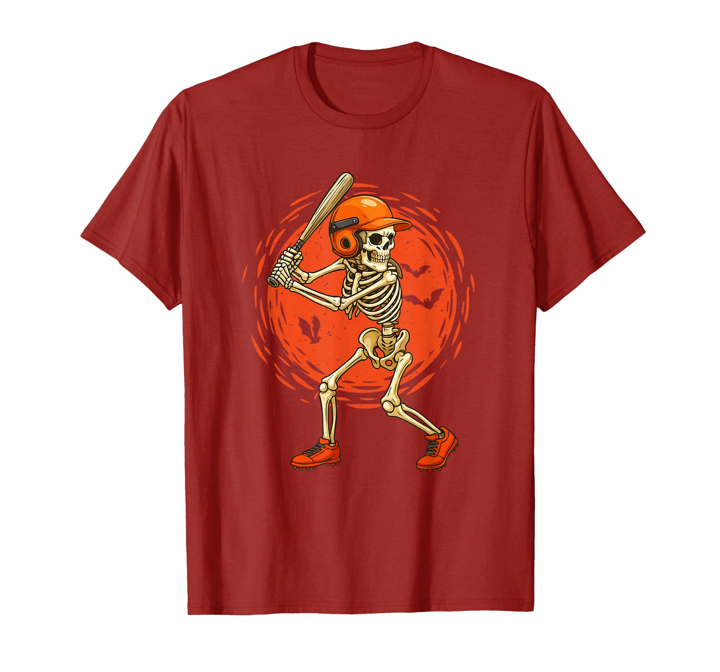 Skeleton Baseball Player - Spooky Halloween Ghost T-Shirt
