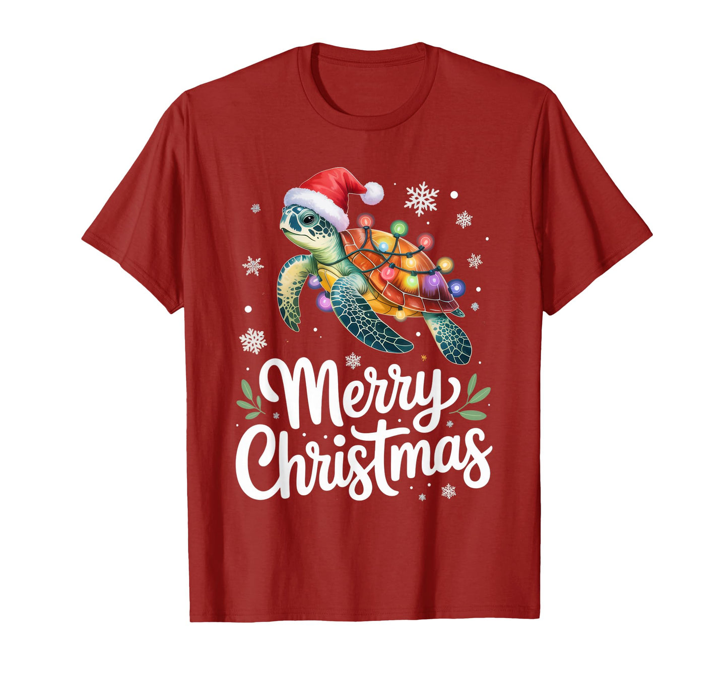 Merry Christmas Sea Turtle Lovers Holiday Cheer T-Shirt