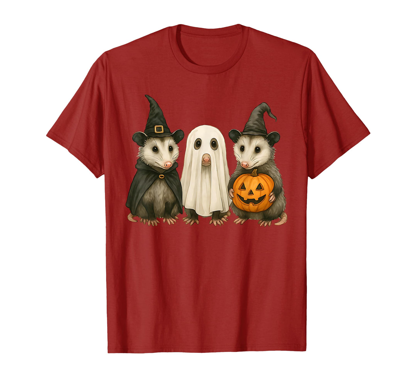 Opossum Halloween Possum Witch Ghost Pumpkin T-Shirt