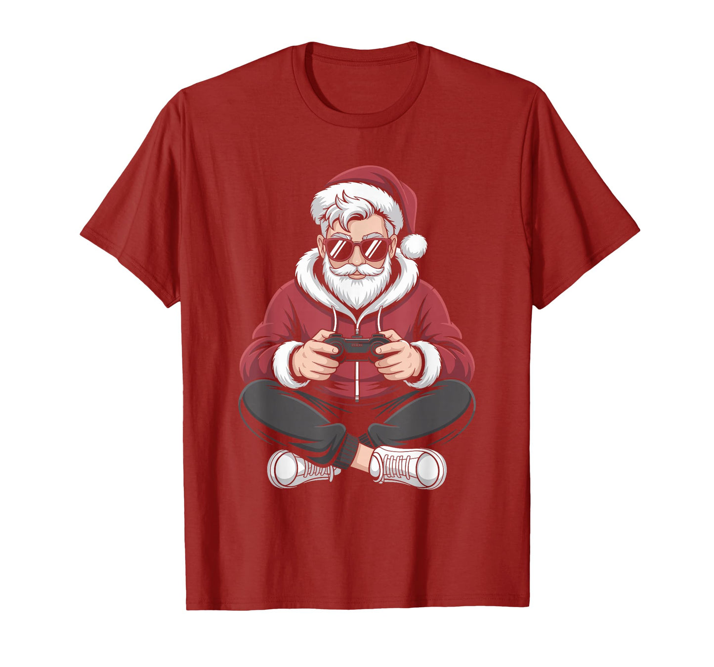 Santa Claus Gamer Christmas Holiday Video Games Gaming Xmas T-Shirt