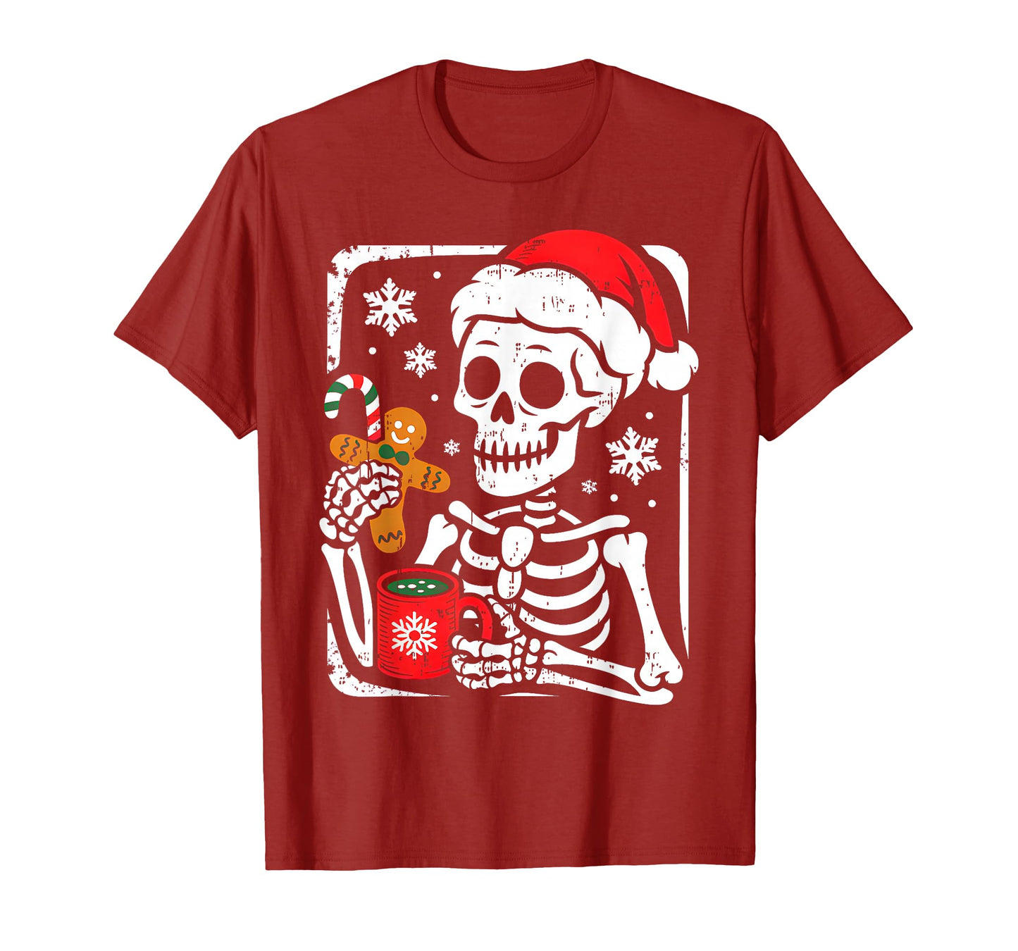 Christmas Skeleton Hot Chocolate Funny Xmas Men Women Kids T-Shirt