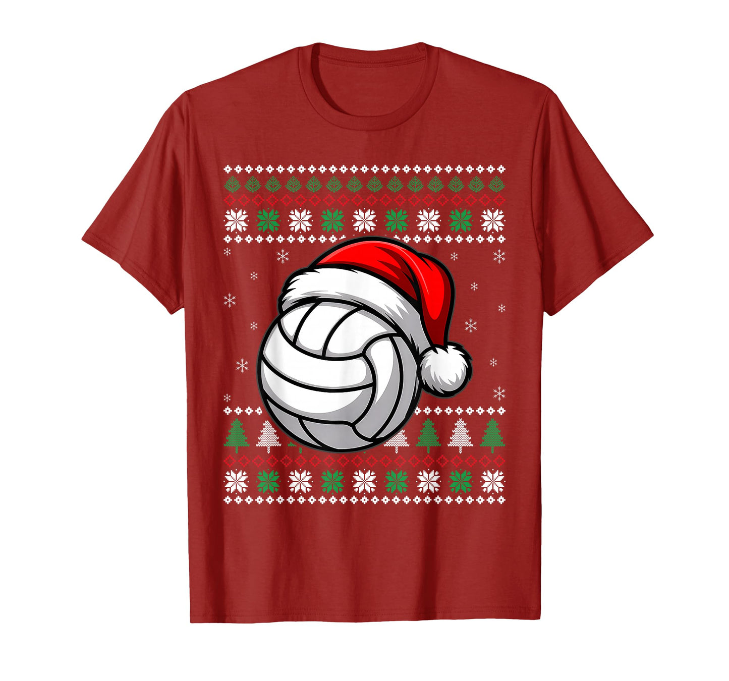 Ball Santa Hat - Christmas Volleyball T-Shirt