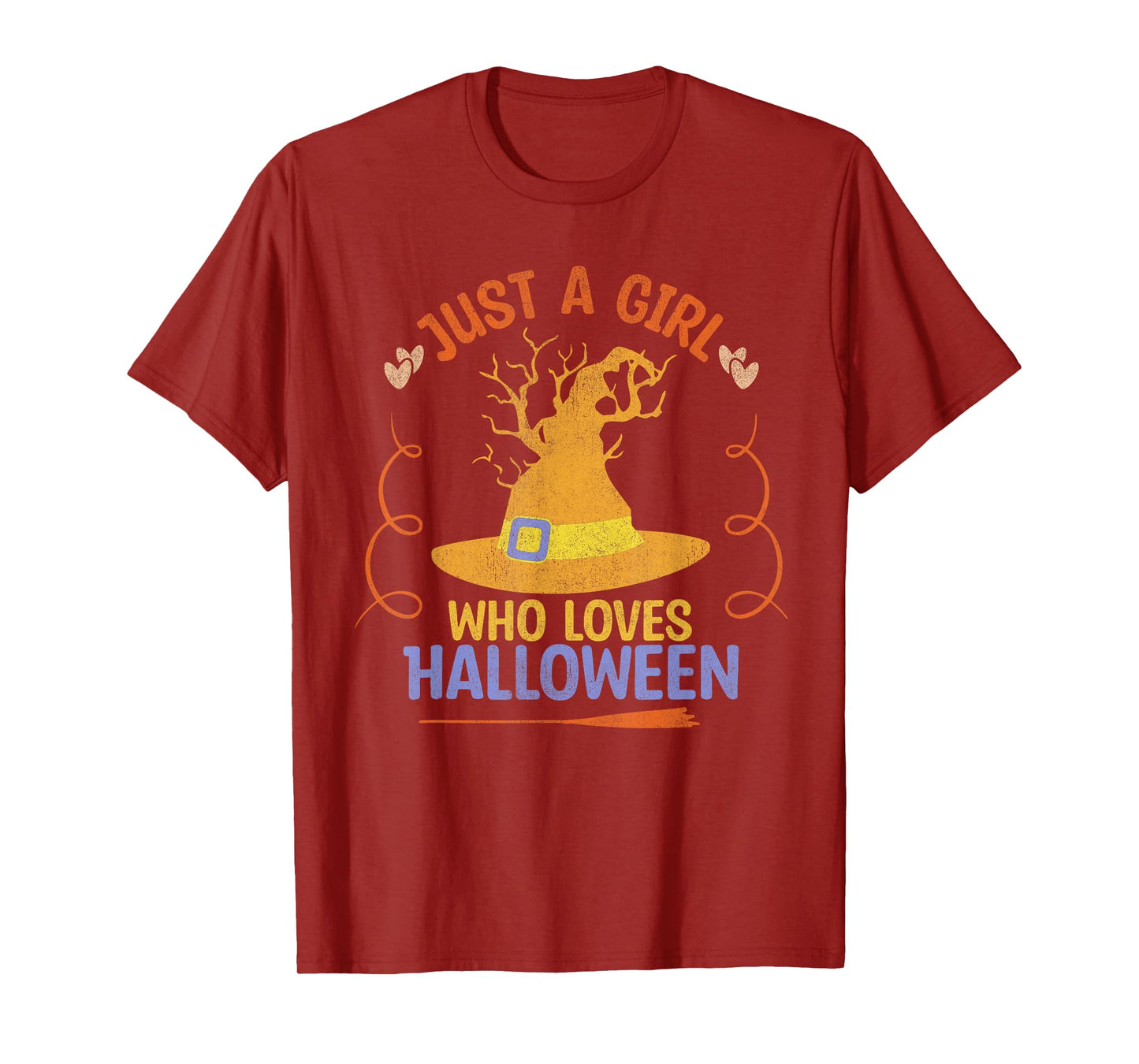 Just A Girl Who Loves Halloween Witch Hat T-Shirt