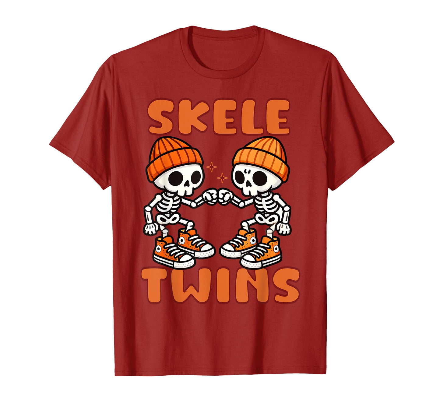 Twin Boys Twinning Halloween Best Friend Matching Skeleton T-Shirt