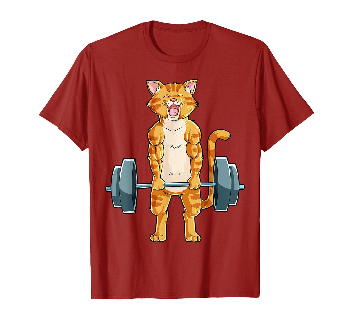 Cat Weightlifting Powerlifting Deadlift Fitness Gym Workout Men Women Girls Kids T-Shirt