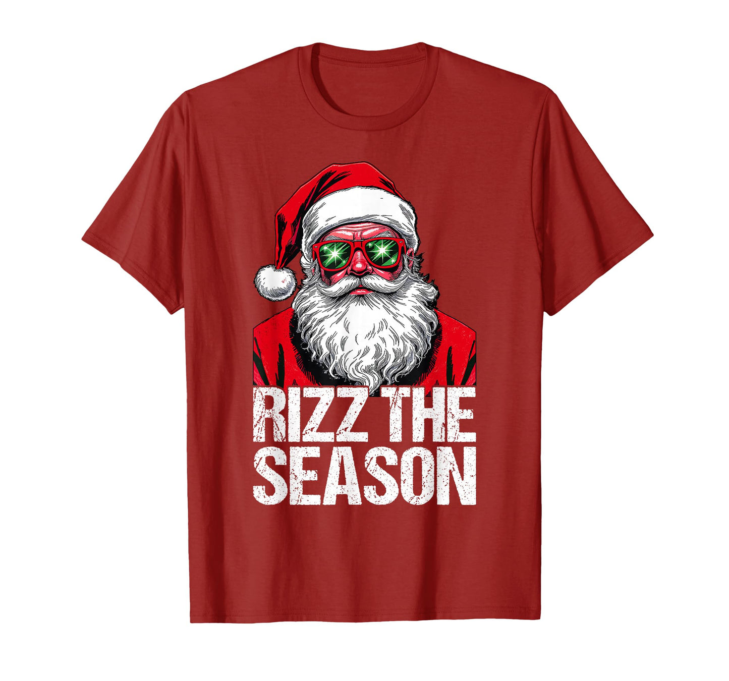 Rizz The Season Christmas Funny Santa Men Teen Boys T-Shirt