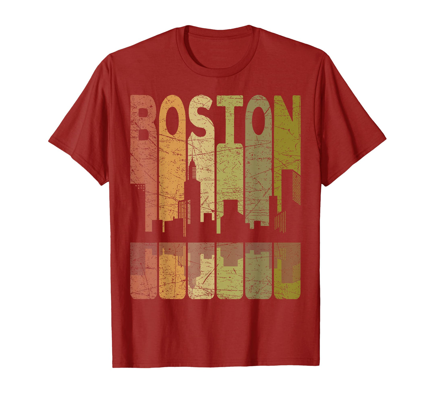 Boston Vintage Boston Massachusetts Retro Boston Skyline T-Shirt