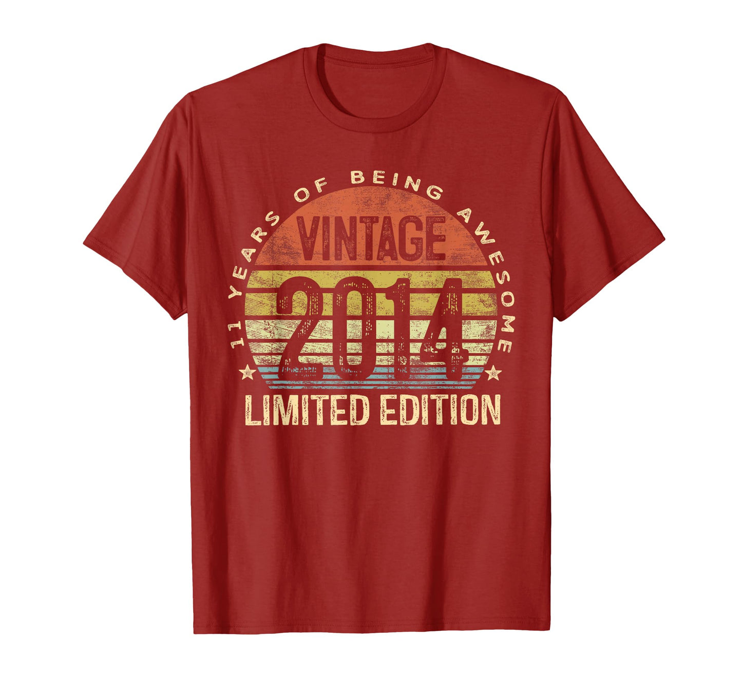 Vintage 2014 Limited Edition 11-Year-Old Gifts 11th Birthday T-Shirt