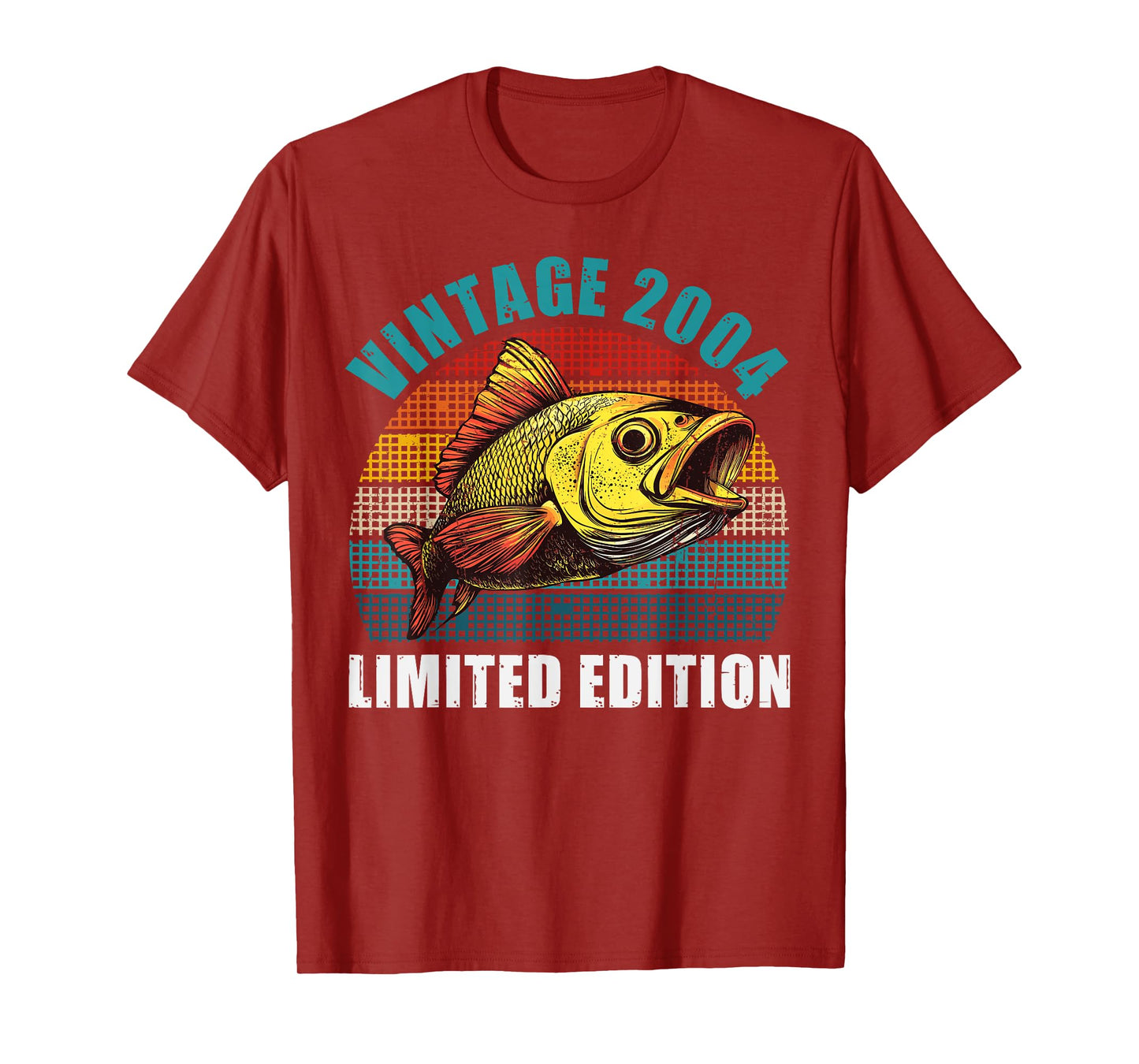 21 Years Old Vintage 2004 Fishing Fisherman 21st Birthday T-Shirt