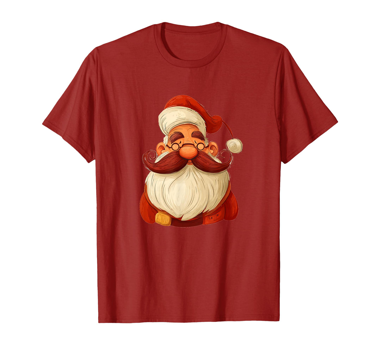 Pretty Santa Beard with Christmas Hat Costume T-Shirt