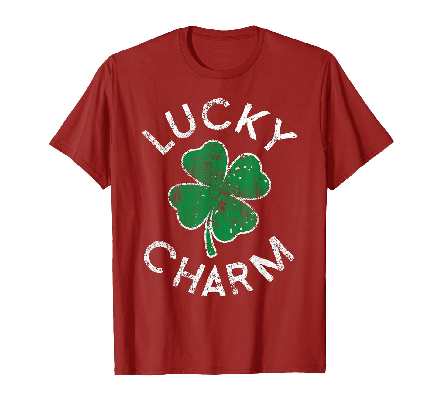 Lucky Charm Clover St. Patrick's Day Distress T-Shirt