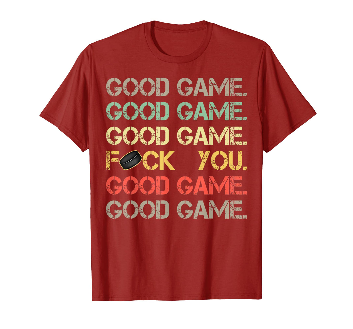 Good Game Good Game Good Game Funny Vintage Sports Hockey T-Shirt