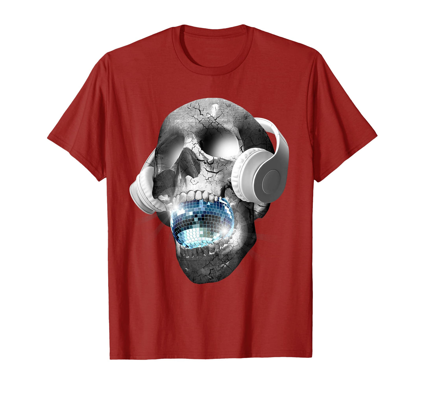 EDM Urban DJ hip hop skull streetwear headphones graphic tee T-Shirt