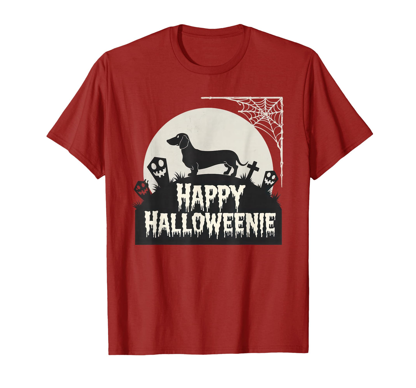 Happy Halloweenie Tshirt Women Men Wiener Monster Party T-Shirt
