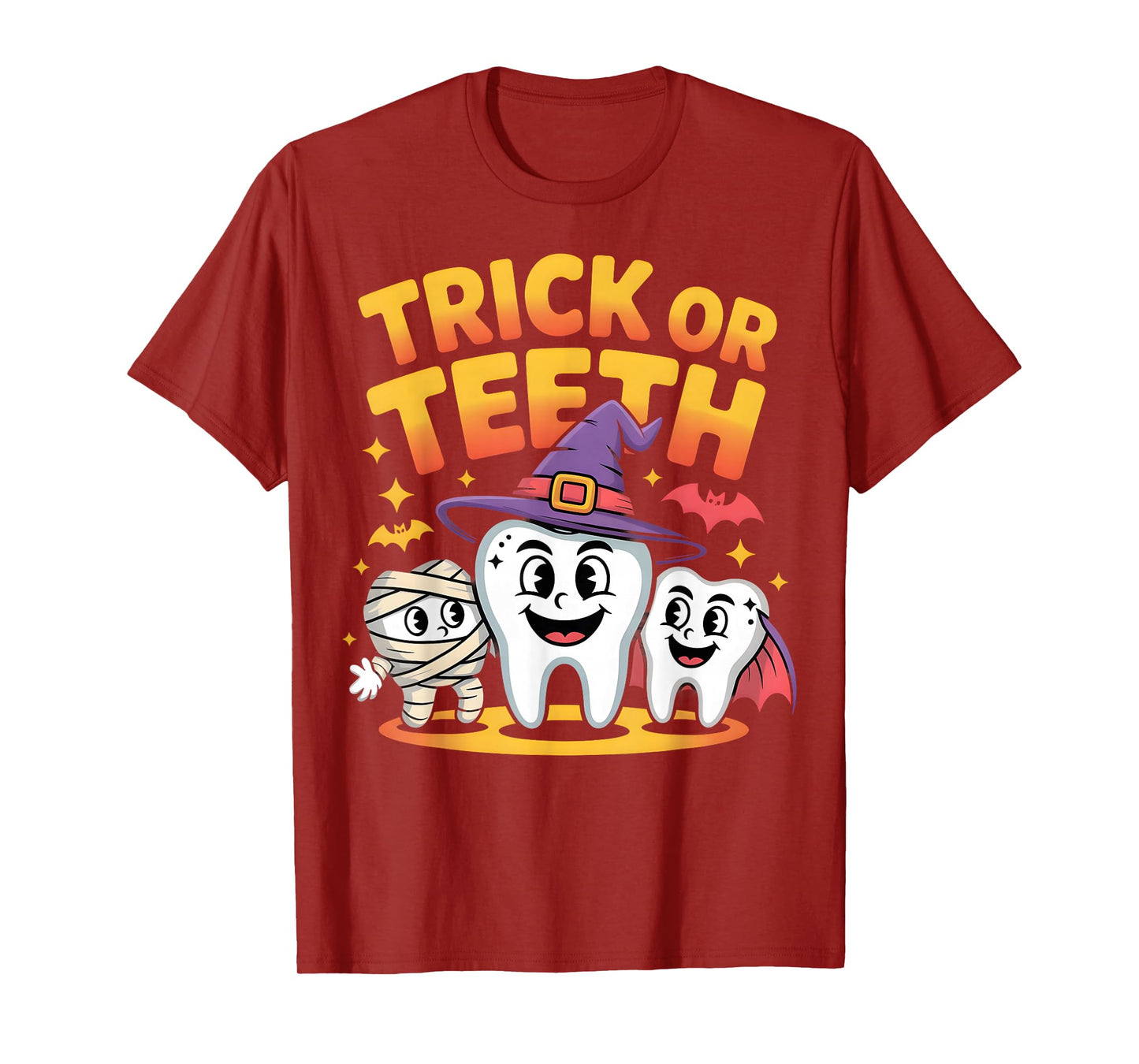 Trick or Teeth Funny Dental Halloween Costume T-Shirt
