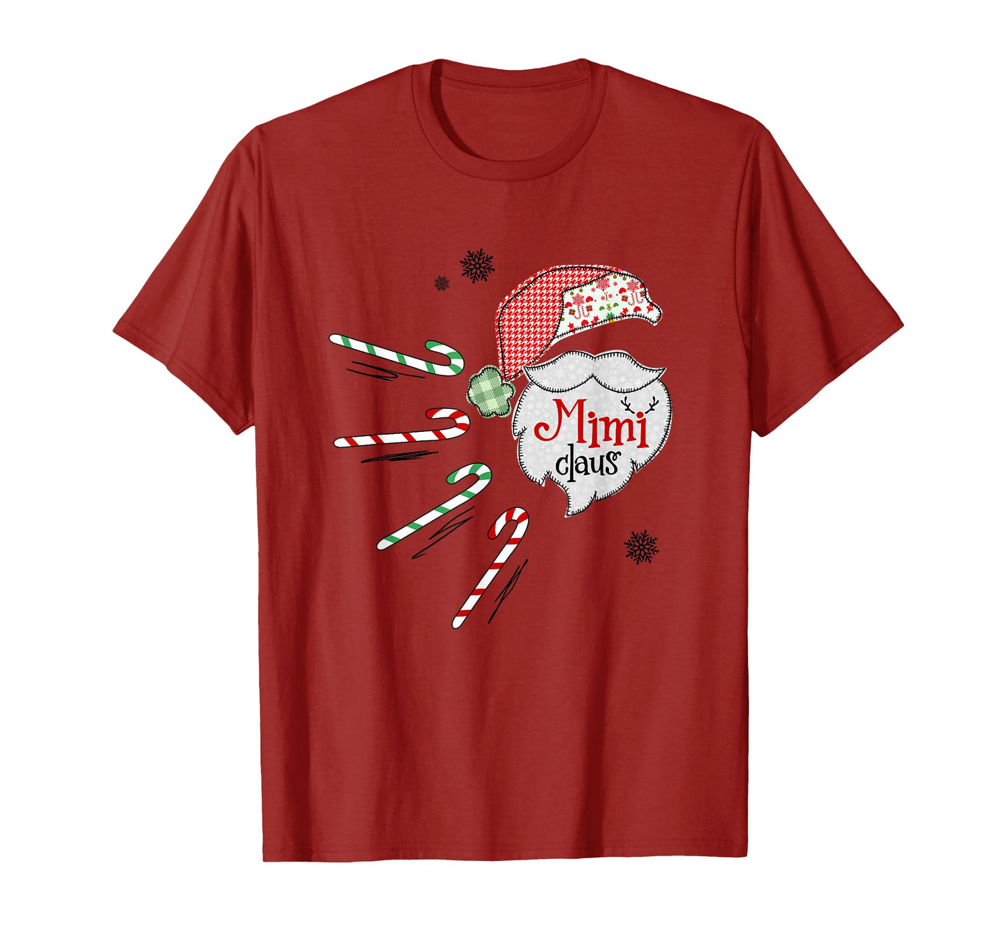 Mimi Santa Hat Christmas Matching Family Xmas T-Shirt