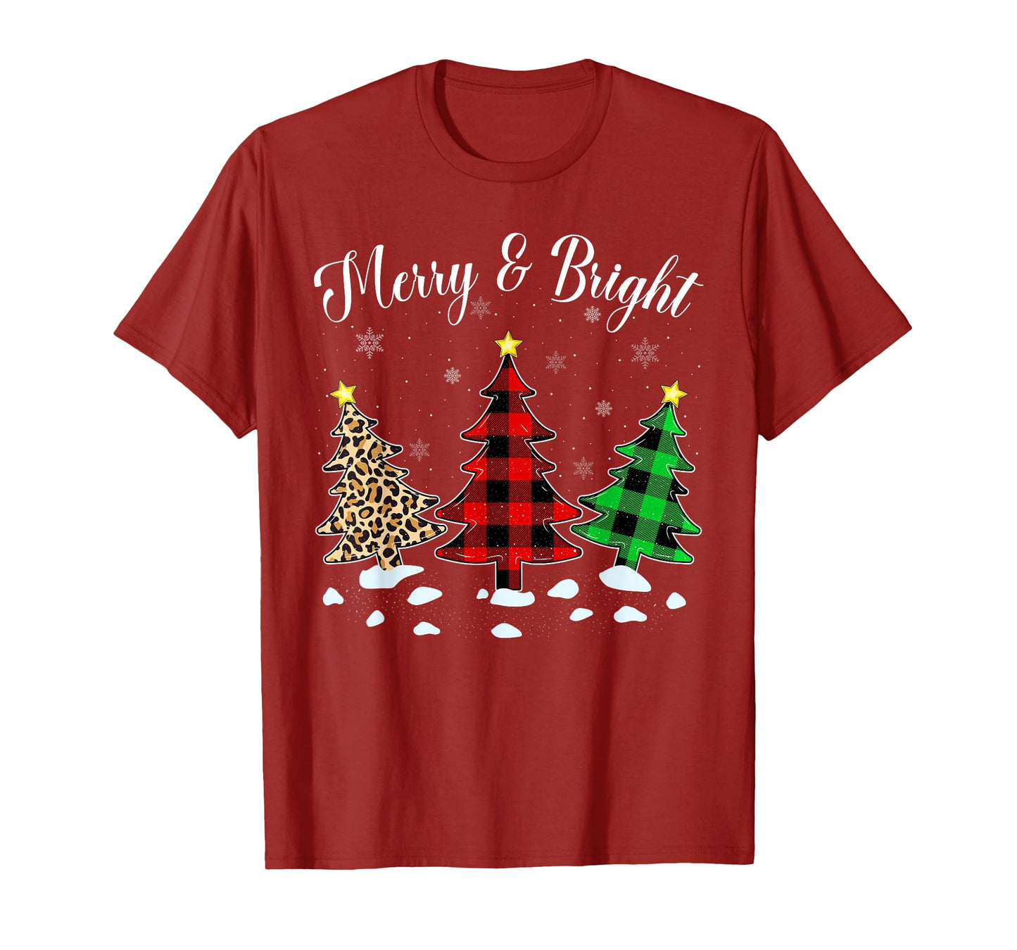 Merry and Bright Matching Family Christmas Tree Pajamas T-Shirt
