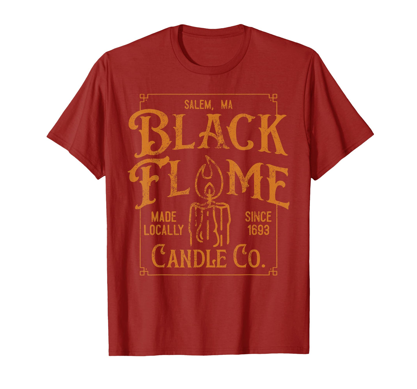 Salem est 1963 Black Flame Retro Halloween T-Shirt