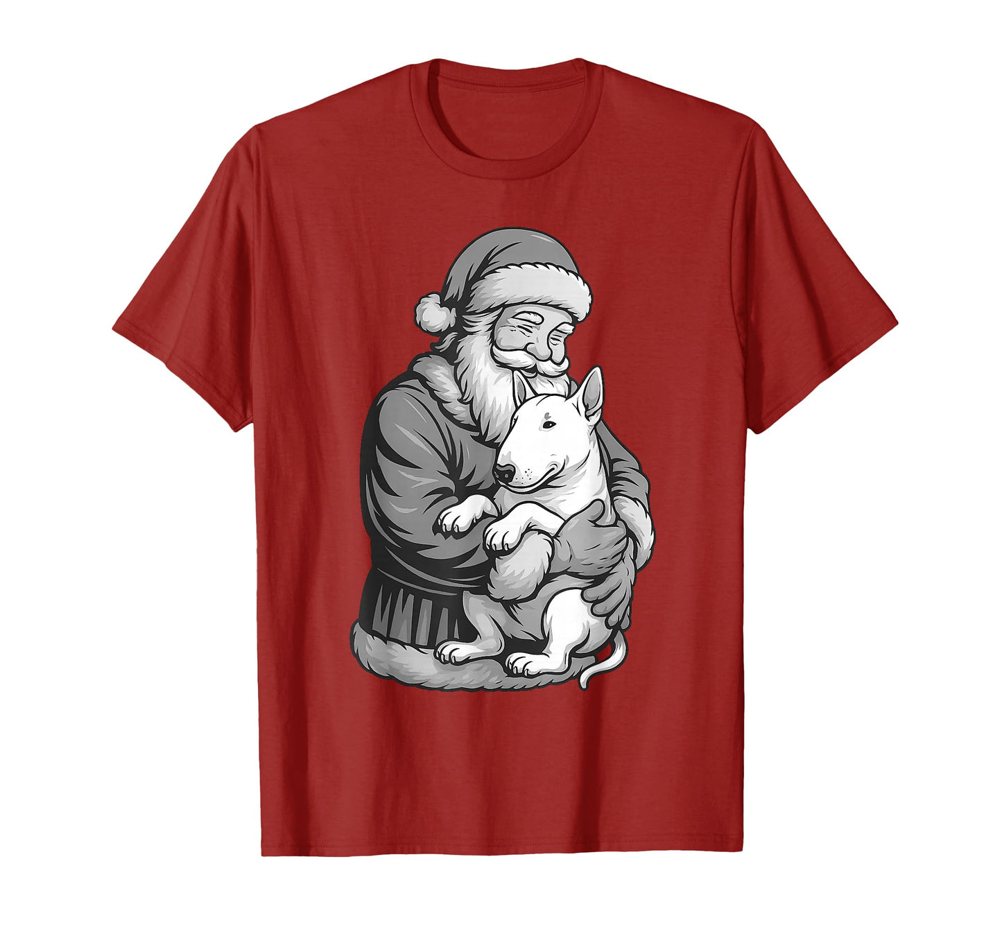 English Bull Terrier Santa Claus Christmas Dog Lover T-Shirt