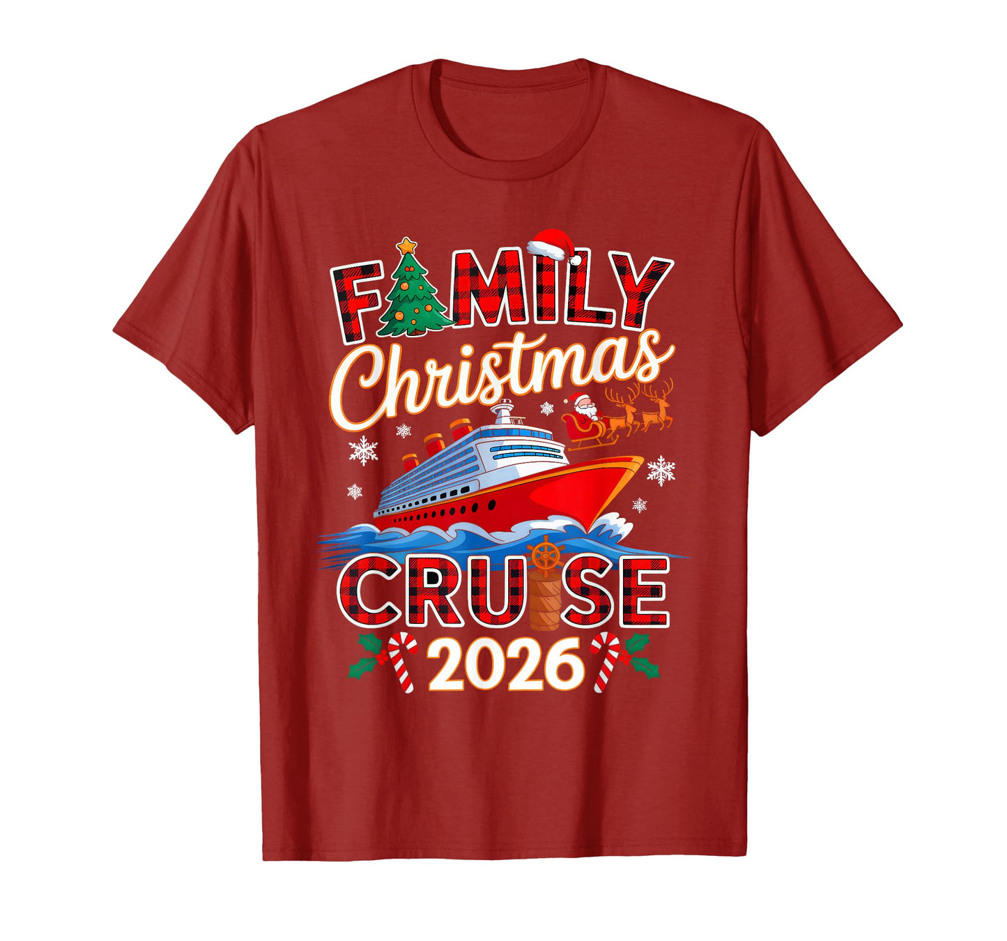 Family Christmas Cruise 2026 Matching Family Cruise Holiday T-Shirt