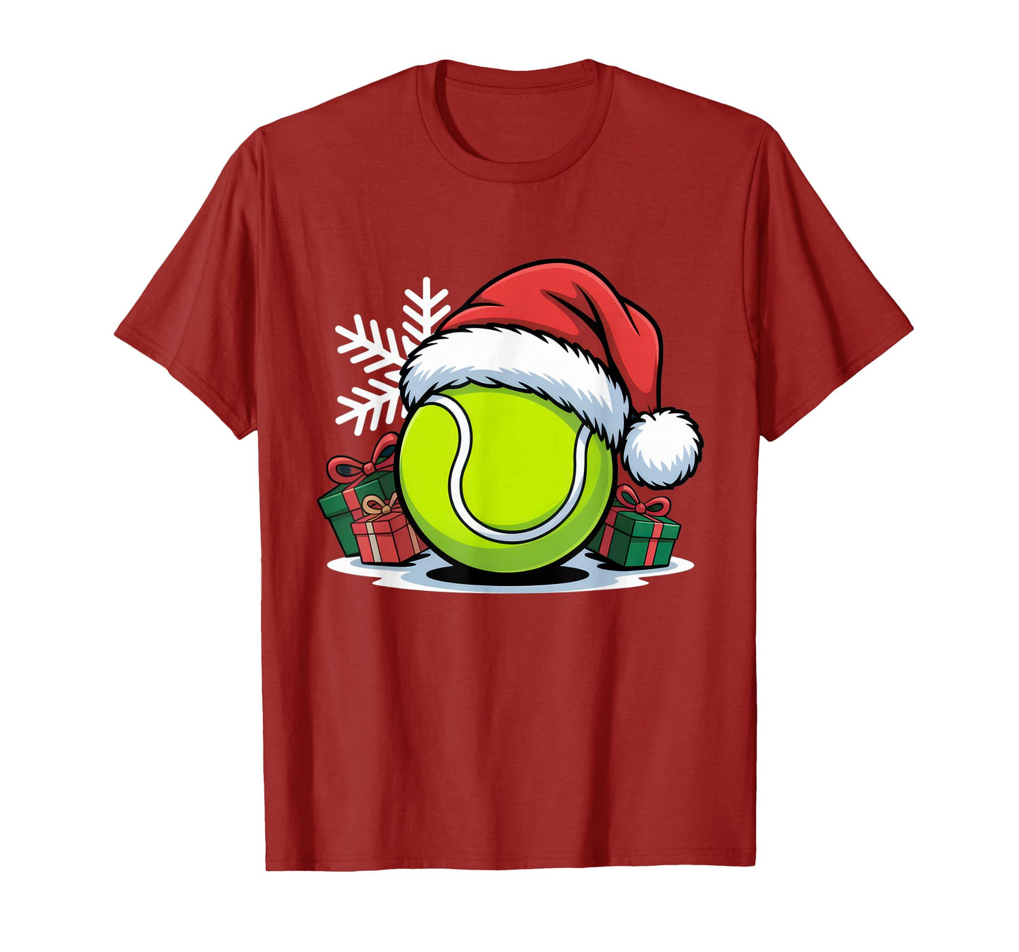 Festive Tennis Ball for Sporty Christmas Enthusiasts T-Shirt