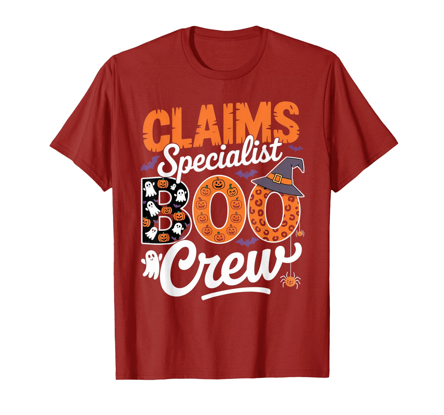 Claims Specialist Boo Crew Halloween Matching Spooky Outfit T-Shirt