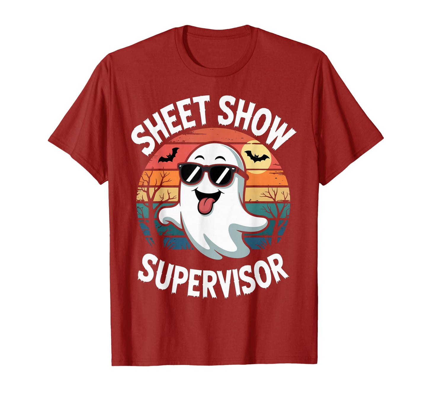 Sheet Show Supervisor Ghost Halloween Costume Men Women T-Shirt