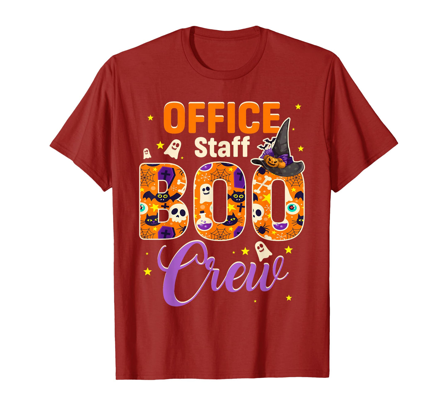 Office Staff Boo Crew Funny Halloween Matching Costume T-Shirt